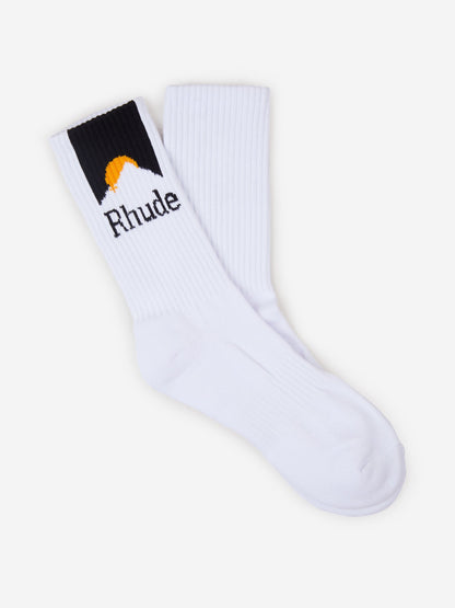 Outlet online Rhude Hombre Calcetines Logo Canalé color Negro sku 642-000453 00 - Foto 3