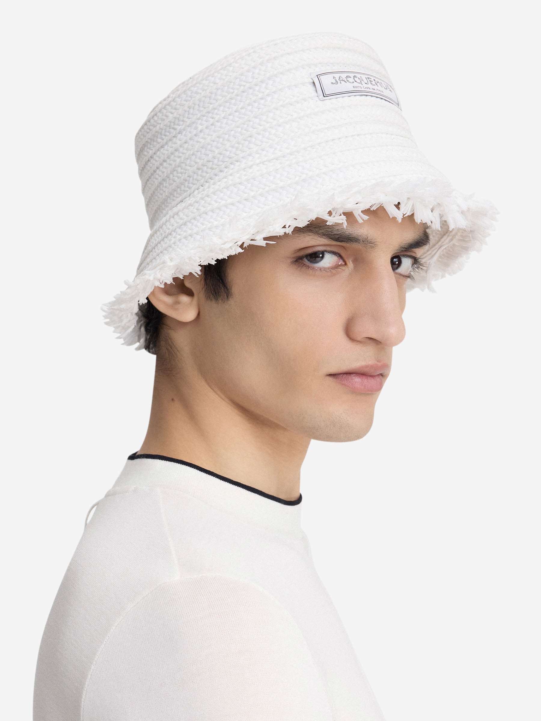 Outlet online Jacquemus Hombre Sombrero Pescador El Bob Bacino color Blanco sku 695-001610 01 - Foto 2
