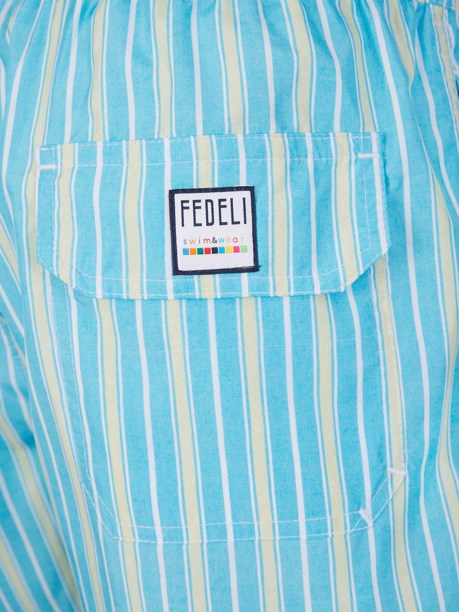 Outlet online Fedeli Hombre Bañador Motivo Rayas color Azul sku 561-001325 01 - Foto 5