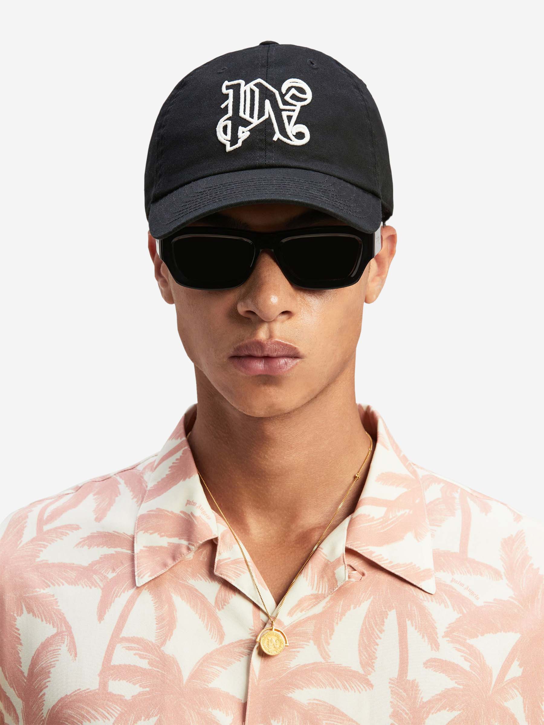 Outlet online Palm Angels Hombre Gorra Logo Contraste color Negro sku 695-001564 01 - Foto 2