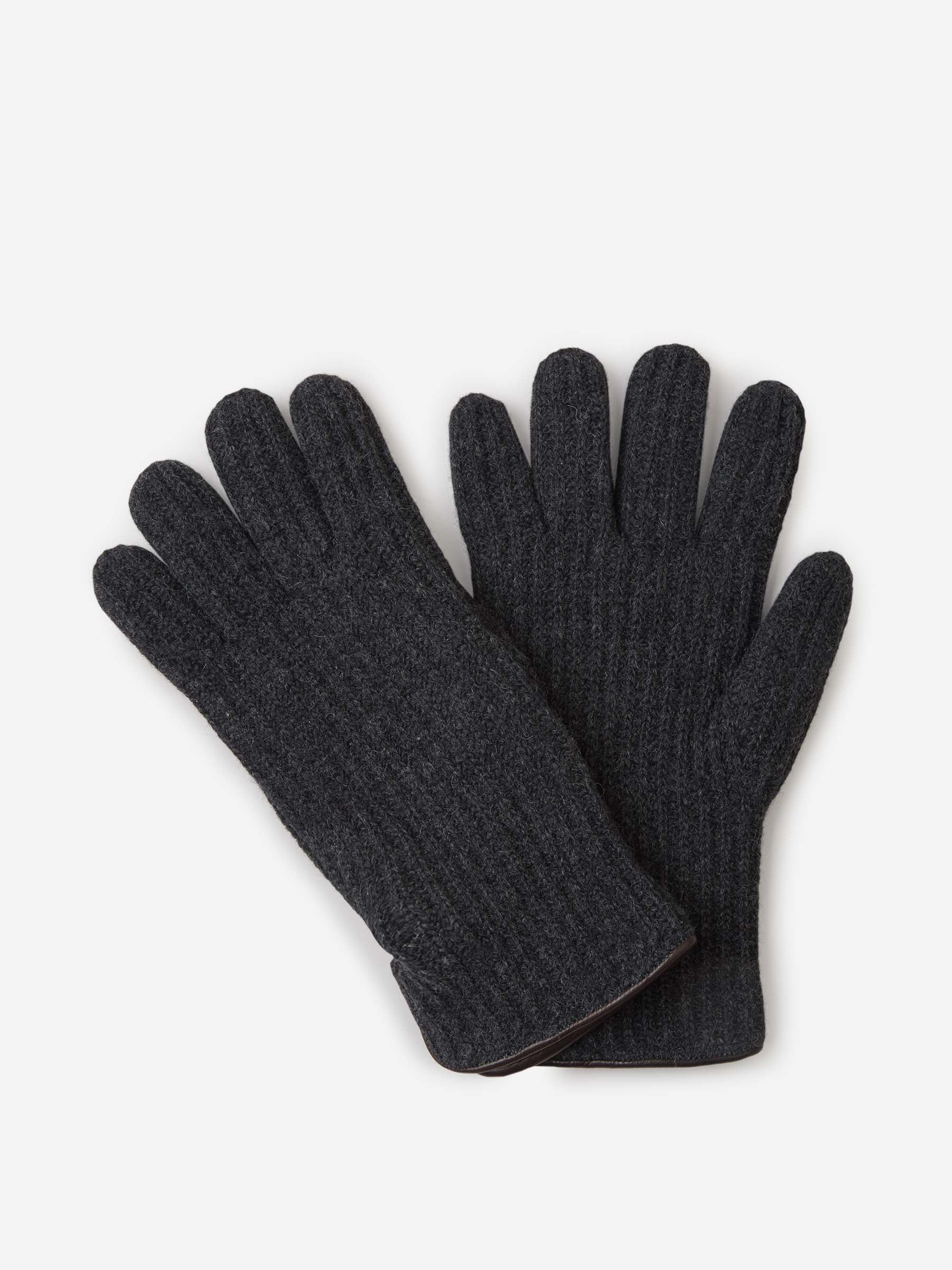 Outlet online Santa Eulalia Hombre Guantes Lana Y Piel color Gris Oscuro sku 680-000087 02 - Foto 4