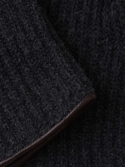 Outlet online Santa Eulalia Hombre Guantes Lana Y Piel color Marron Oscuro sku 680-000087 01 - Foto 3