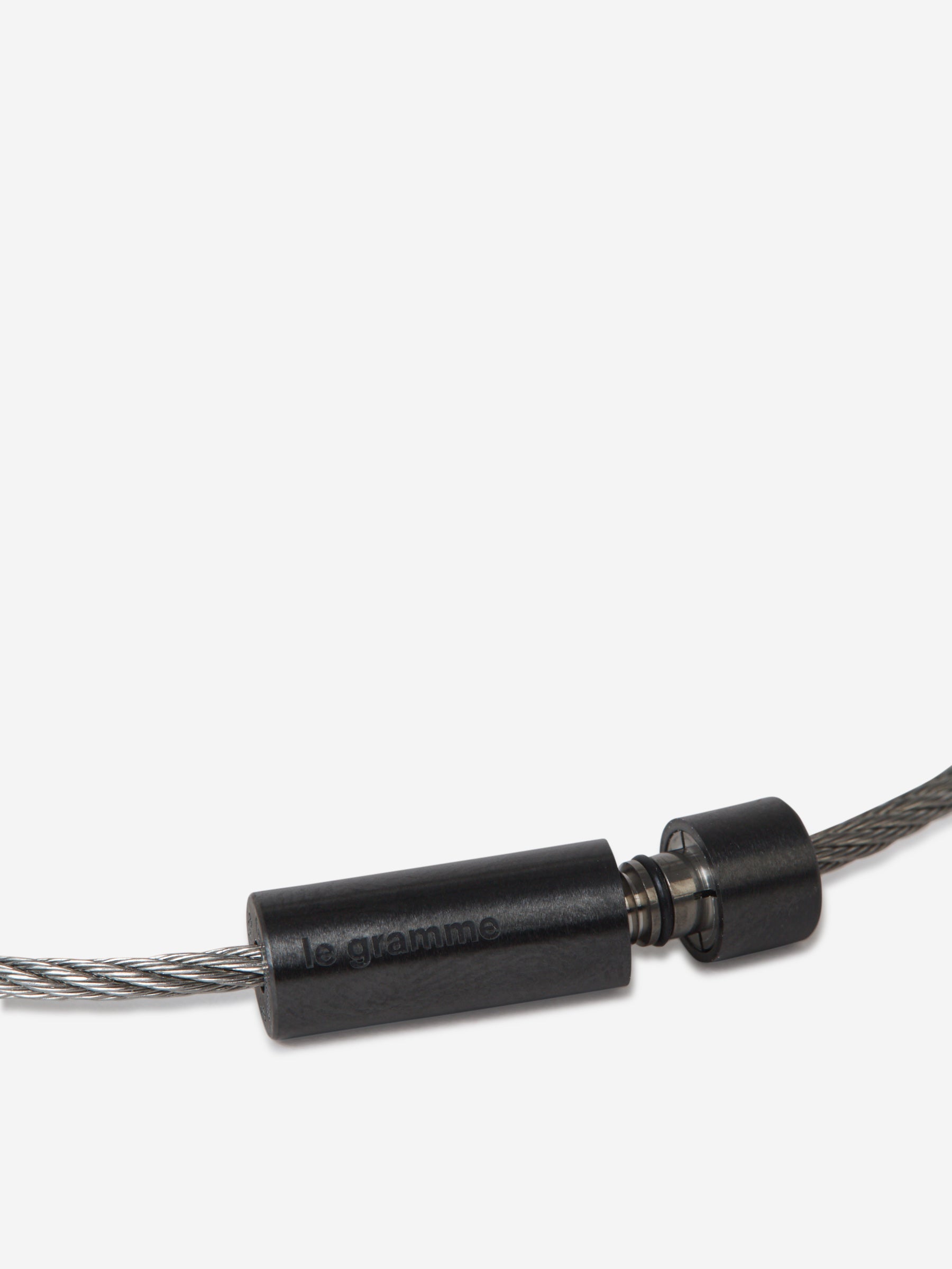Outlet online Le Gramme Hombre Pulsera Cable Cerámica color Negro sku 682-000425 01 - Foto 3