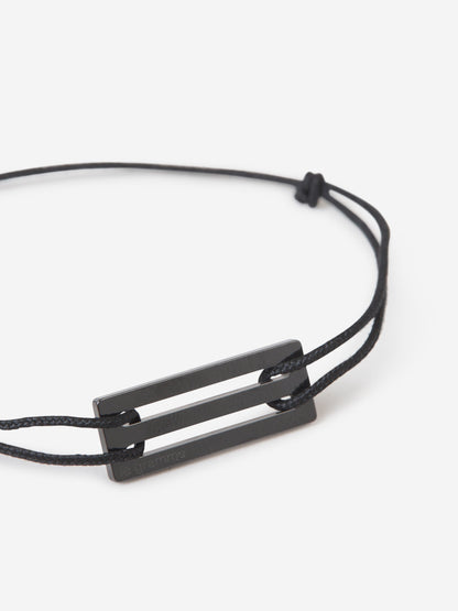 Outlet online Le Gramme Hombre Pulsera Cordón Cerámica color Negro sku 682-000614 01 - Foto 2