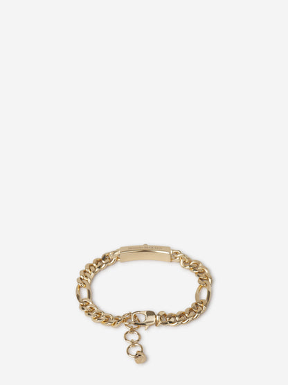 Outlet online Alexander McQueen Hombre Pulsera Cadena Placa color Dorado sku 682-000728 01 - Foto 2