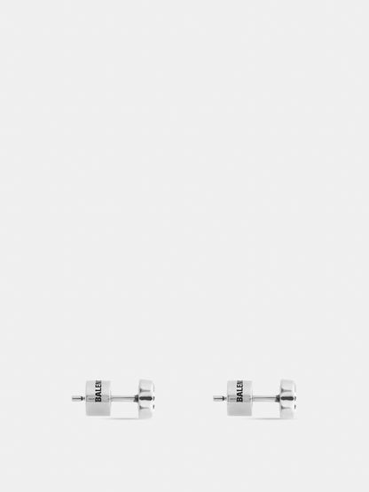 Outlet online Balenciaga Hombre Pendientes BB Icon Plateado Antiguo color Plateado sku 682-000744 01 - Foto 3