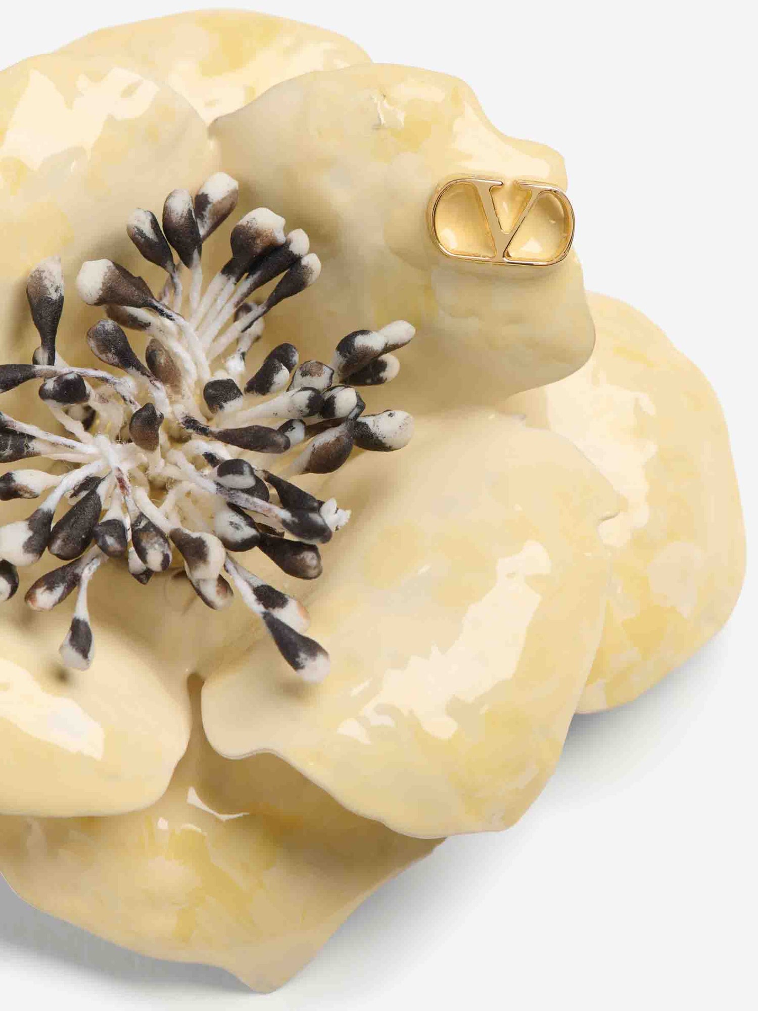 Outlet online Valentino Garavani Hombre Pasador Corbata Fleur Lumineuse color Amarillo Claro sku 682-000870 01 - Foto 2