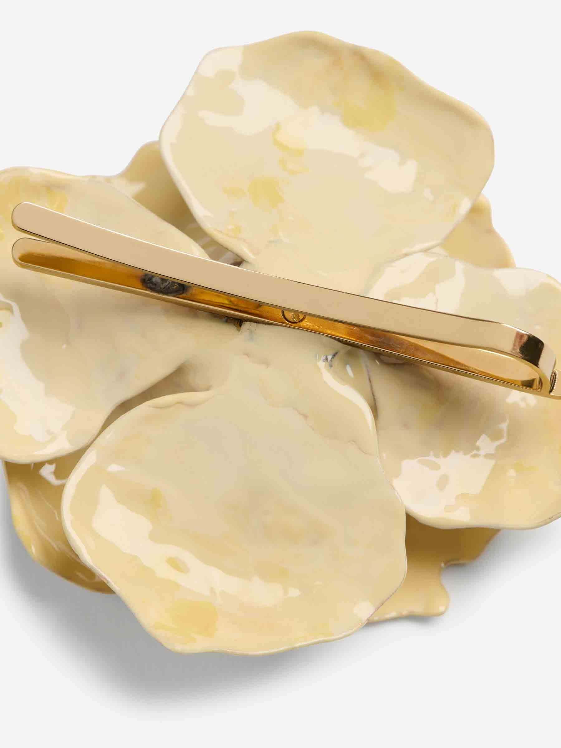 Outlet online Valentino Garavani Hombre Pasador Corbata Fleur Lumineuse color Amarillo Claro sku 682-000870 01 - Foto 3