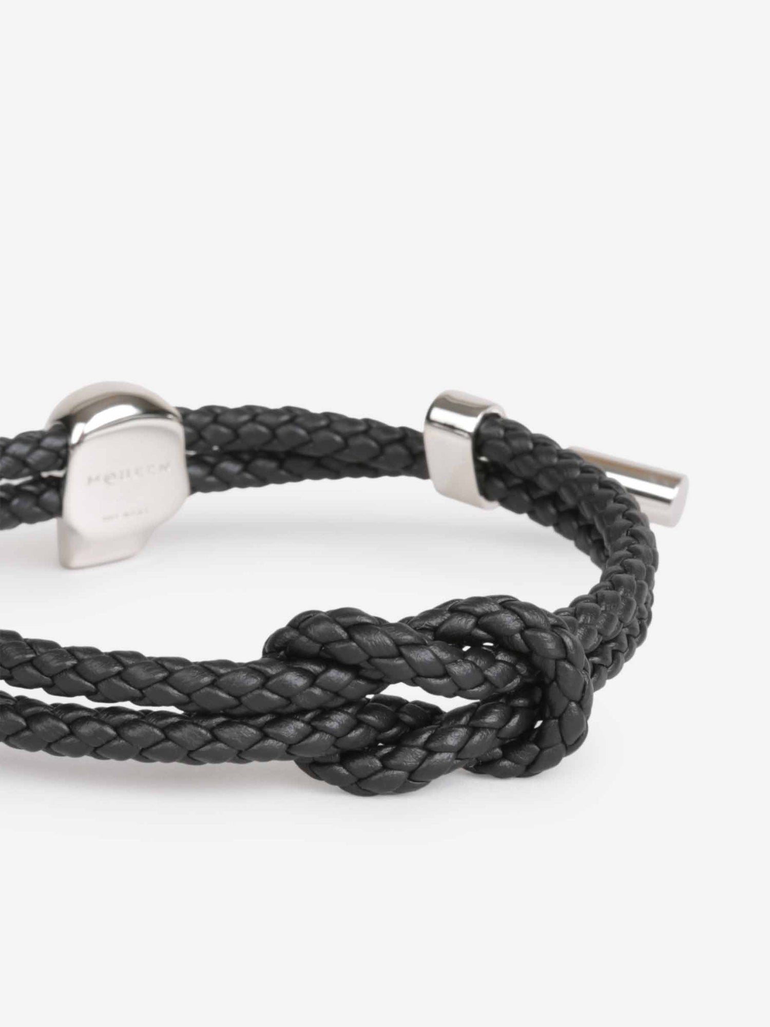 Outlet online McQueen Hombre Pulsera Trenzada Skull color Negro sku 682-000969 01 - Foto 3