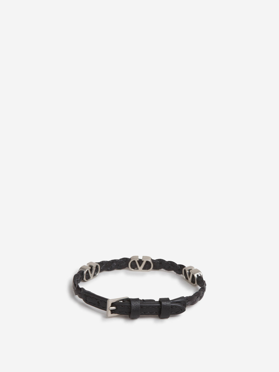 Outlet online Valentino Garavani Hombre Pulsera Trenzada Piel color Negro sku 682-000993 01 - Foto 2