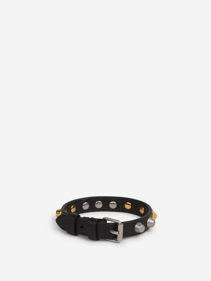 Outlet online Valentino Garavani Hombre Pulsera Piel Tachuelas color Negro sku 682-000994 01 - Foto 2