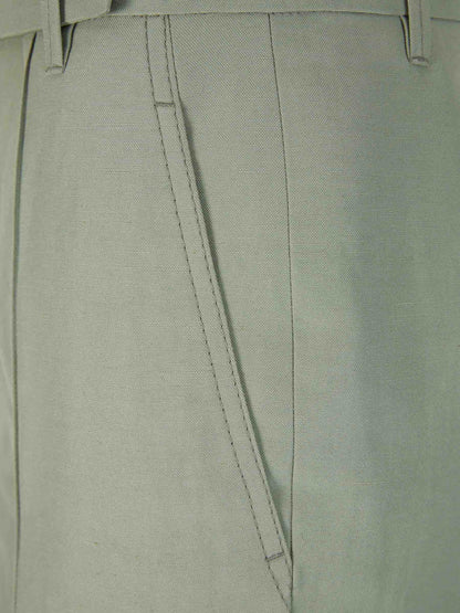 Outlet online Dorothee Schumacher Mujer Pantalones Formales Lino color Verde Menta sku 761-003499 01 - Foto 4