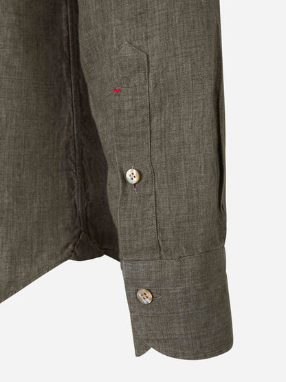 Outlet online Santa Eulalia Hombre Camisa Fluida Lino color Verde Militar sku 531-006248 02 - Foto 4