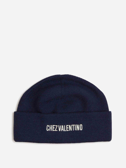 Valentino Garavani Hombre Barcelona Gorro Punto Logo color Azul Marino sku 689-000005 02 - Foto 1