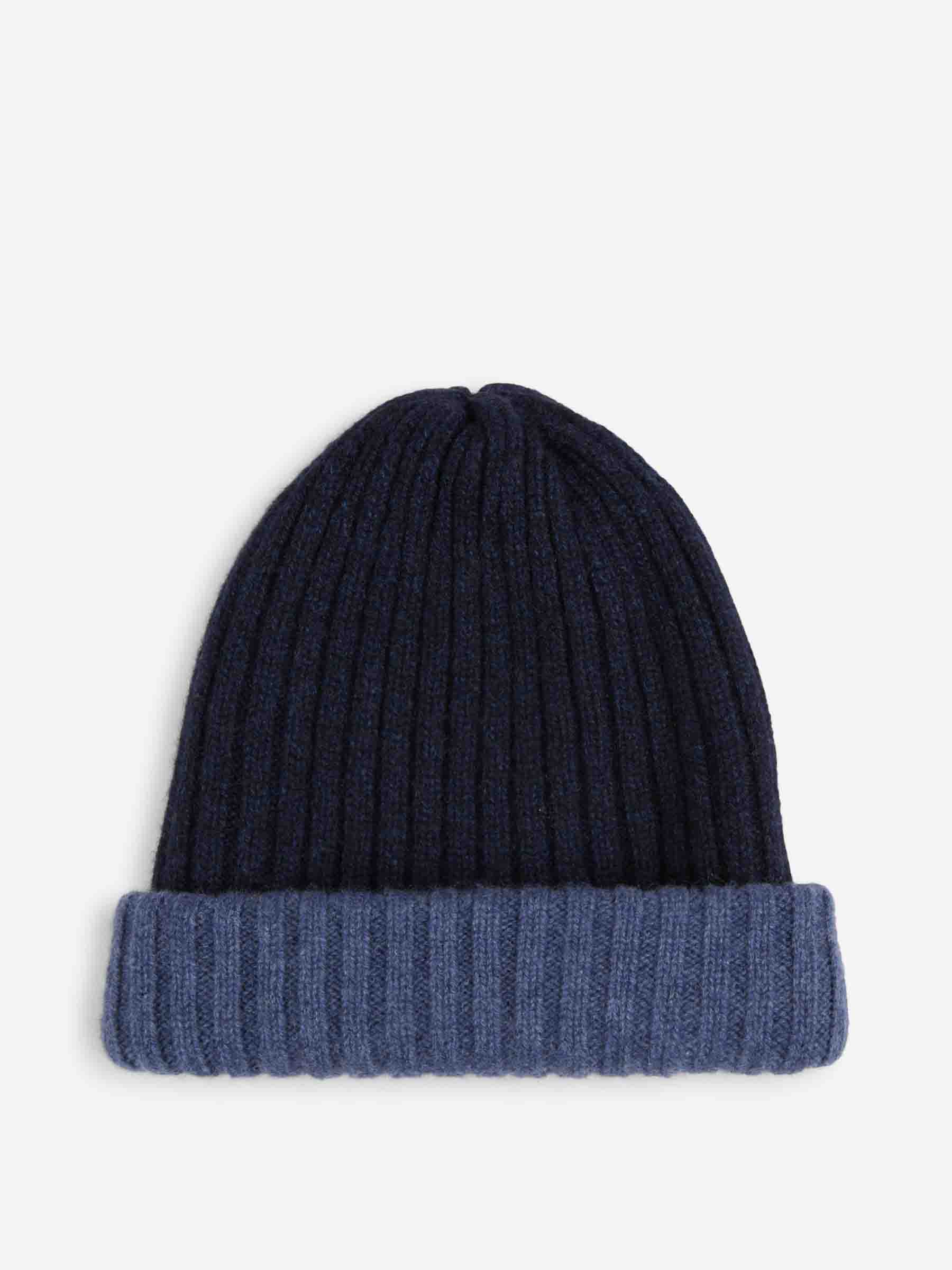 Outlet online Fedeli Hombre Gorro Double Cashmere color Azul Marino sku 689-000029 01 - Foto 2