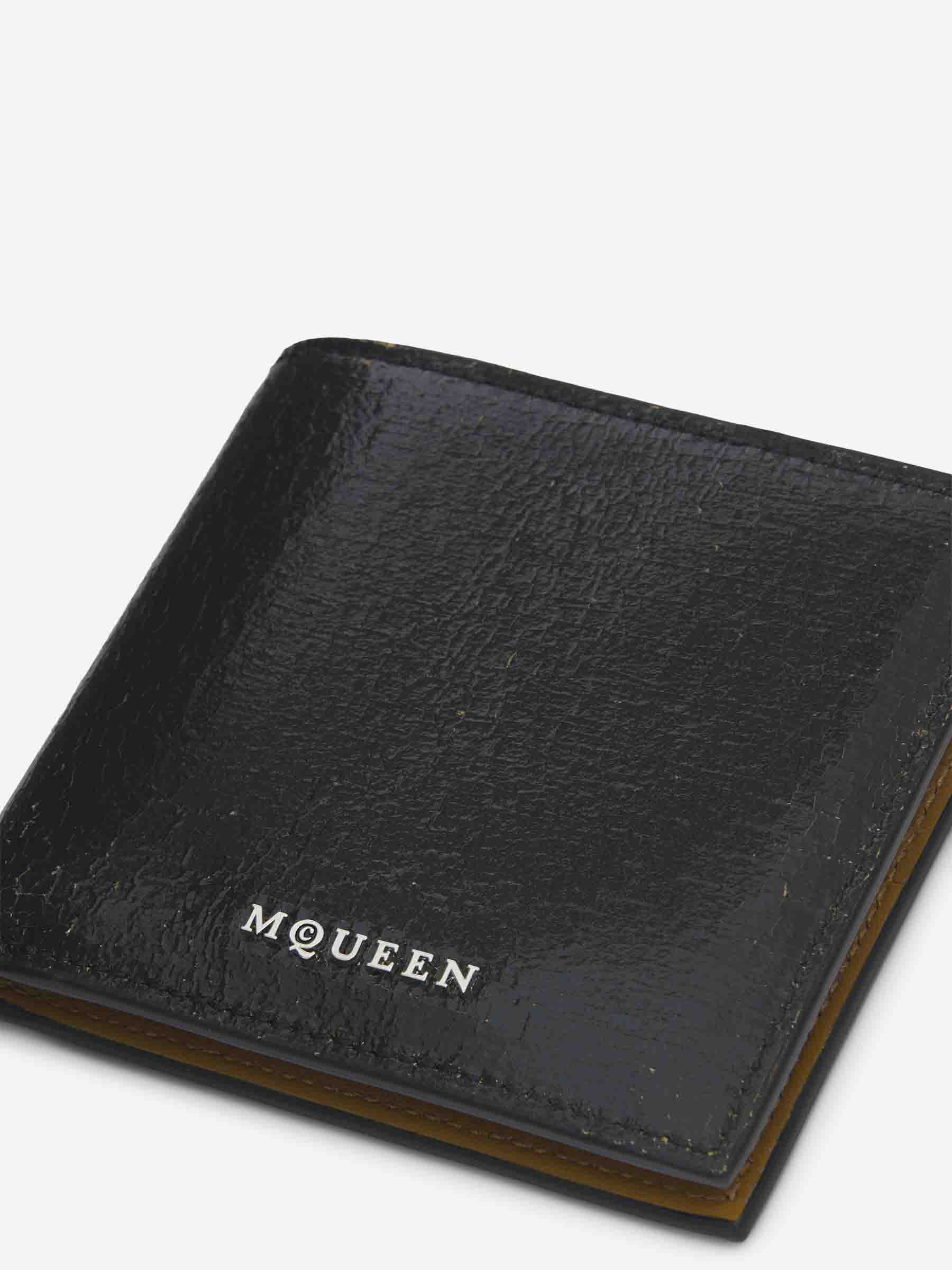 Outlet online McQueen Hombre Cartera Logo Piel color Negro sku 691-001432 01 - Foto 2