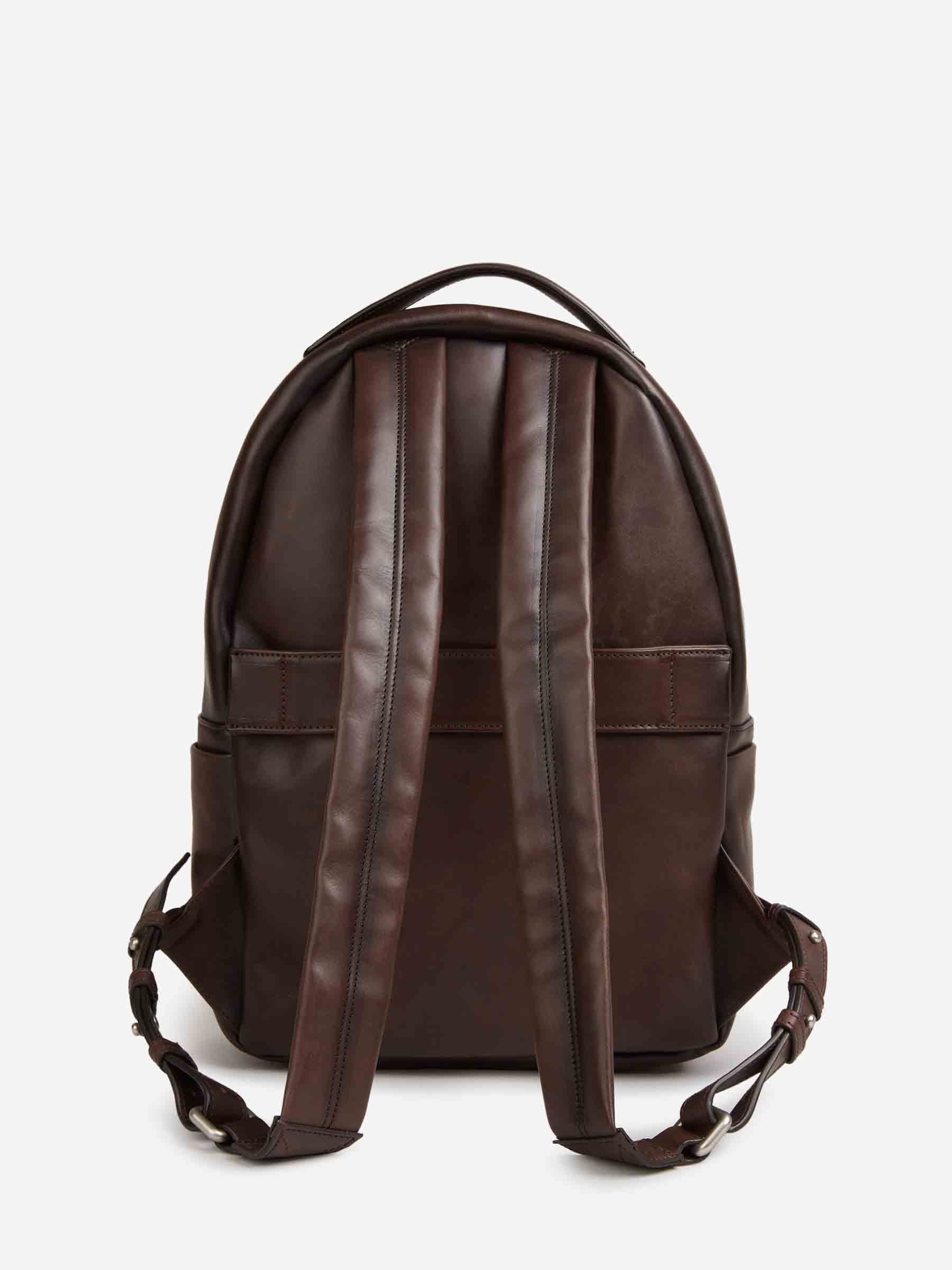 Outlet online Officine Creative Hombre Mochila Piel Lisa color Marrón Oscuro sku 693-000075 01 - Foto 3