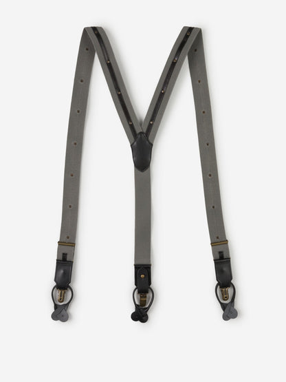 Outlet online Bretelle &amp; Braces Hombre Tirantes Algodón Y Piel color Gris Piedra sku 694-000045 01 - Foto 2