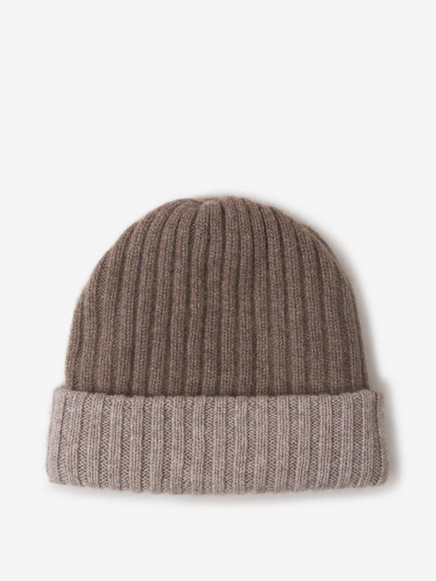 Outlet online Fedeli Hombre Gorro Cashmere Canalé color Gris Piedra sku 695-000750 03 - Foto 2