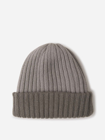 Outlet online Fedeli Hombre Gorro Cashmere Canalé color Gris Piedra sku 695-000750 03 - Foto 8