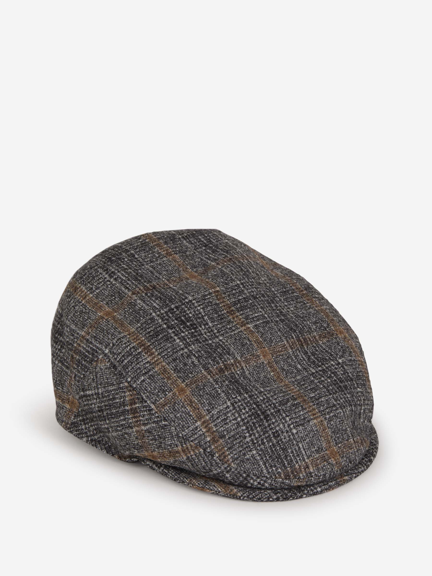 Outlet online Isaia Hombre Boina Motivo Cuadros color Gris Claro sku 695-000997 01 - Foto 1