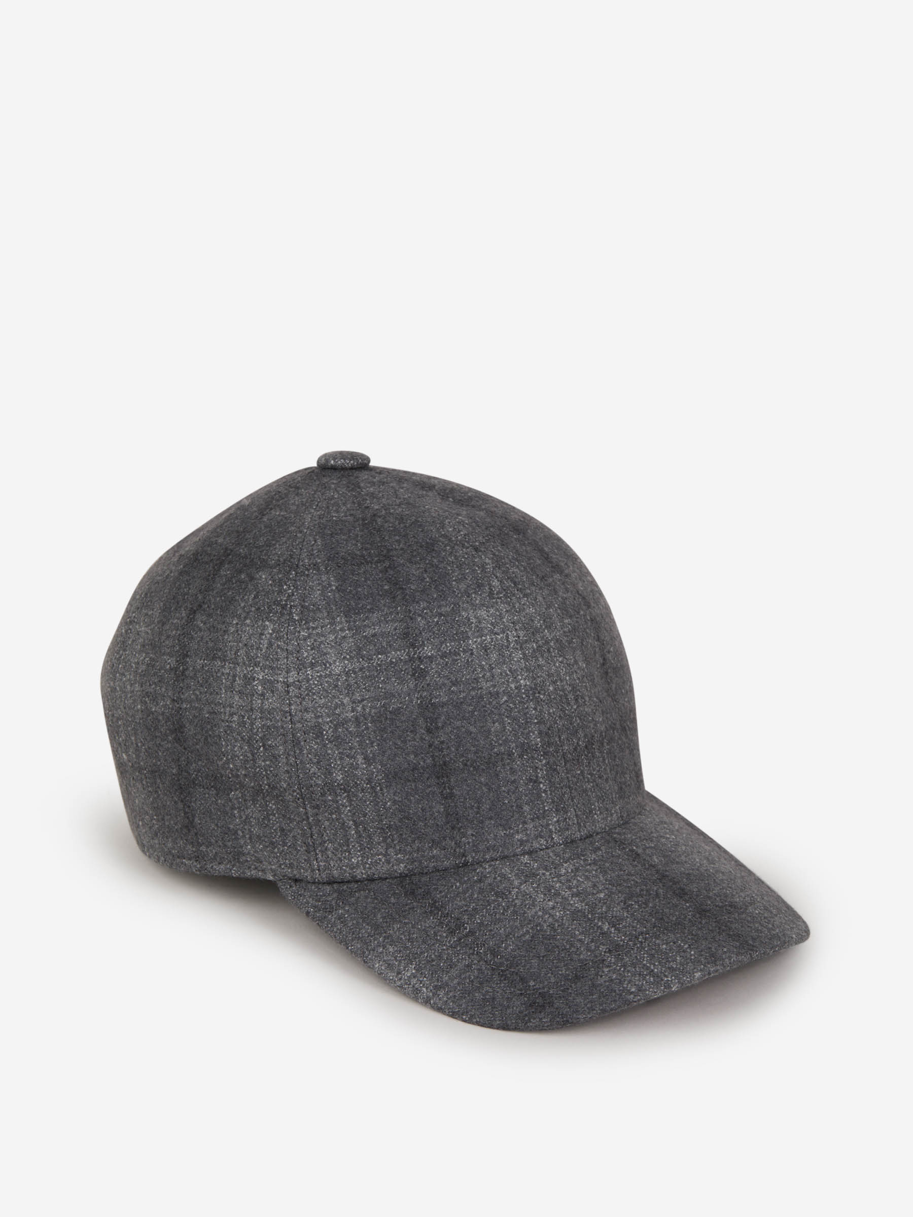Outlet online Isaia Hombre Gorra Motivo Cuadros Lana color Gris Antracita sku 695-000999 01 - Foto 1
