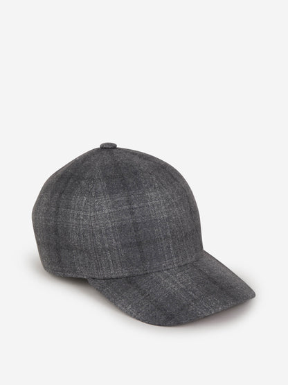 Outlet online Isaia Hombre Gorra Motivo Cuadros Lana color Gris Antracita sku 695-000999 01 - Foto 1