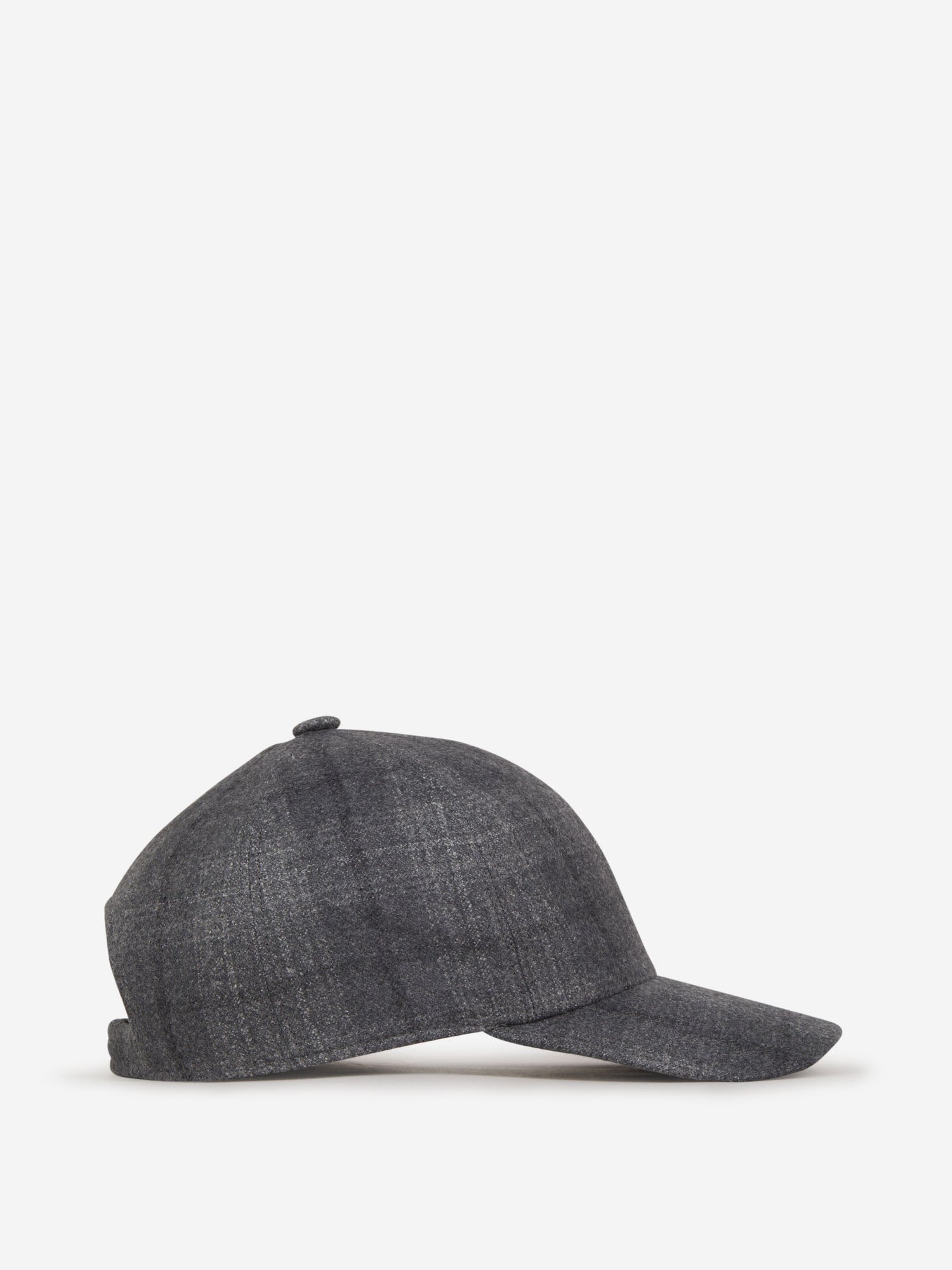 Outlet online Isaia Hombre Gorra Motivo Cuadros Lana color Gris Antracita sku 695-000999 01 - Foto 2