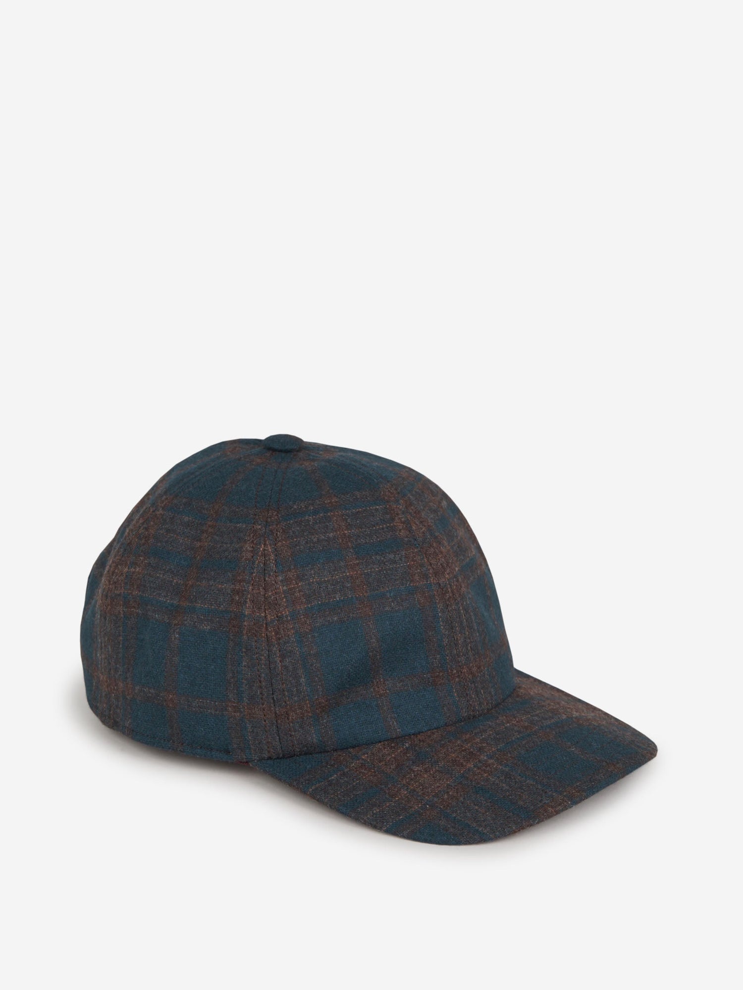 Outlet online Isaia Hombre Gorra Motivo Cuadros Lana color Azul Cobalto sku 695-001002 01 - Foto 1
