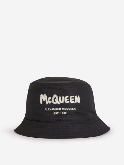 Outlet online Alexander McQueen Hombre Sombrero Pescador Graffiti color Negro sku 695-001272 01 - Foto 1