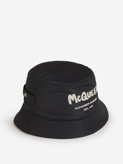 Outlet online Alexander McQueen Hombre Sombrero Pescador Graffiti color Negro sku 695-001272 01 - Foto 2