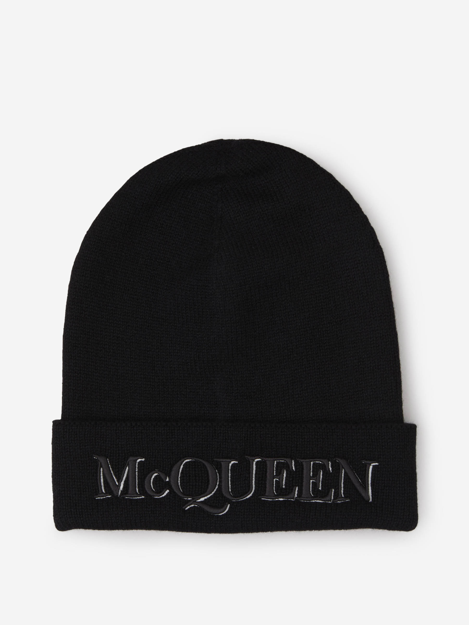 Outlet online McQueen Hombre Gorro Lana Y Cashmere color Negro sku 695-001273 01 - Foto 1