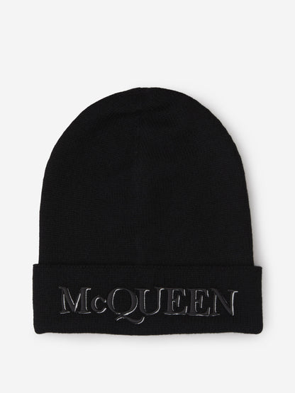 Outlet online McQueen Hombre Gorro Lana Y Cashmere color Negro sku 695-001273 01 - Foto 1