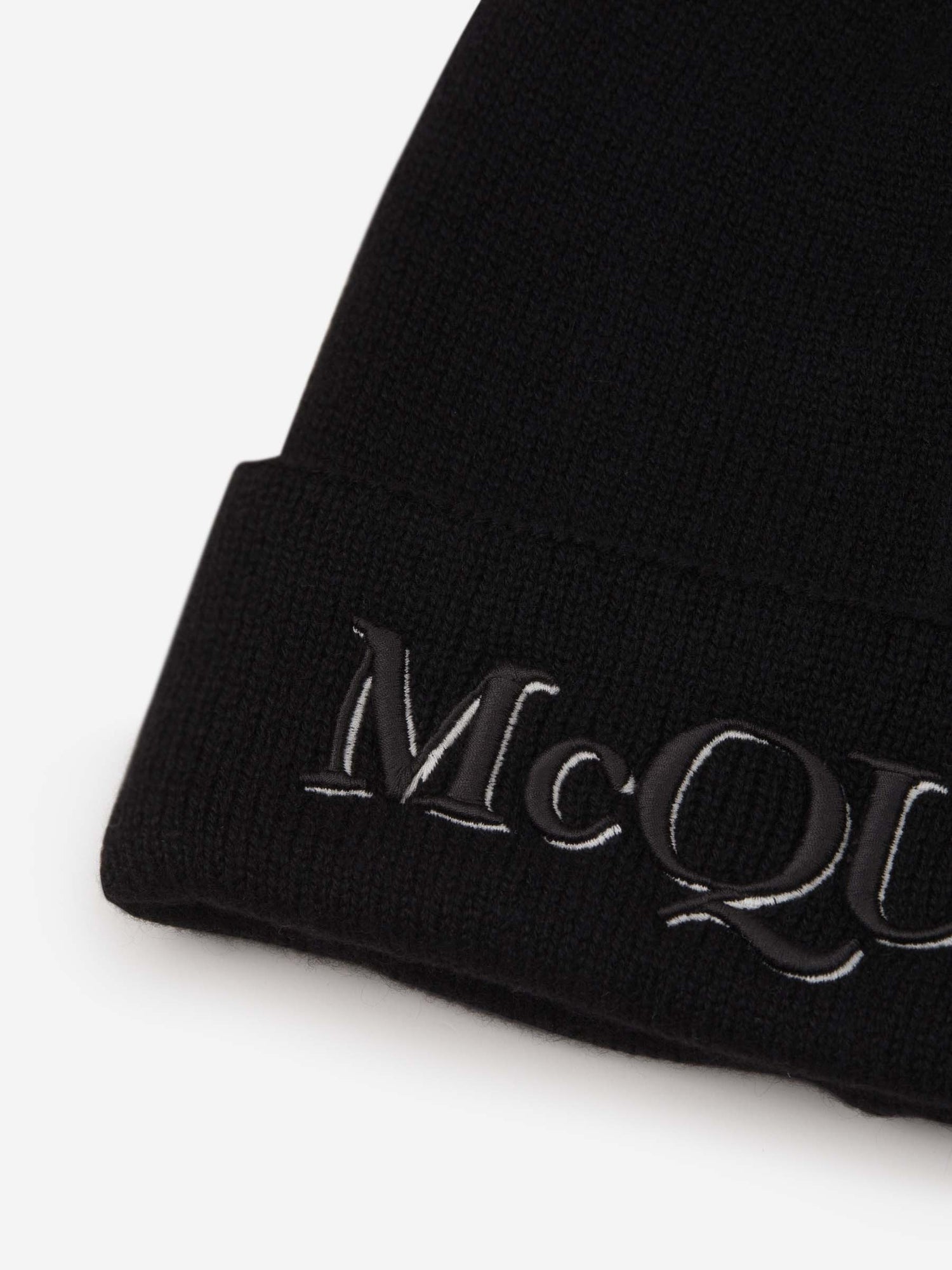 Outlet online McQueen Hombre Gorro Lana Y Cashmere color Negro sku 695-001273 01 - Foto 3