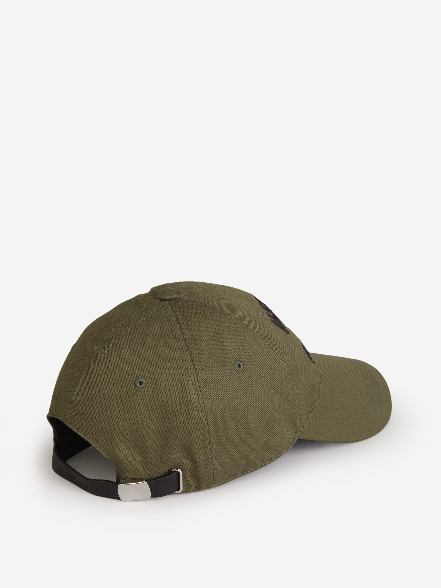 Outlet online Alexander McQueen Hombre Gorra Logo Bordado color Verde Militar sku 695-001358 02 - Foto 7