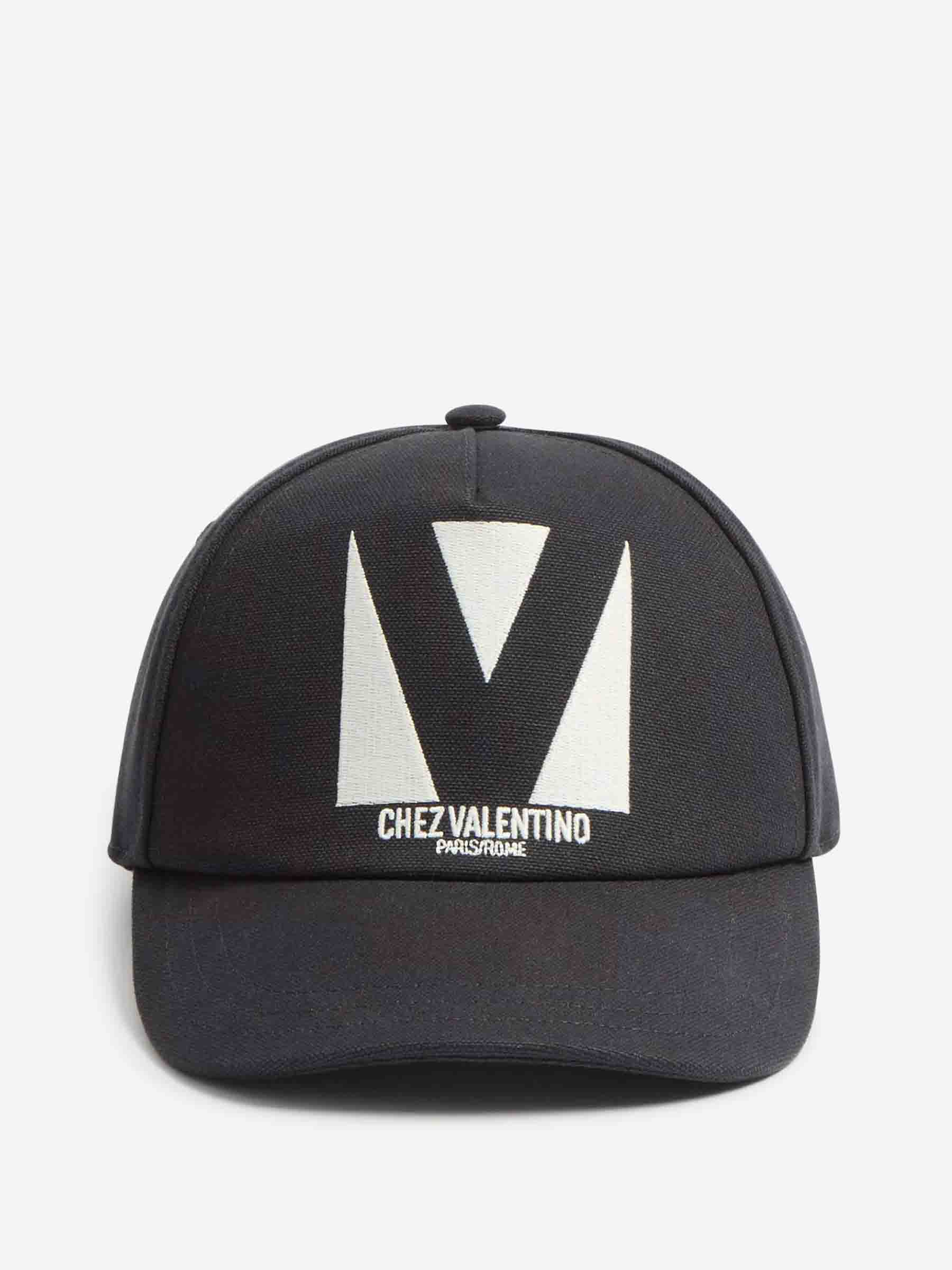 Outlet online Valentino Garavani Hombre Gorra Algodón Bordado color Negro sku 695-001704 02 - Foto 1