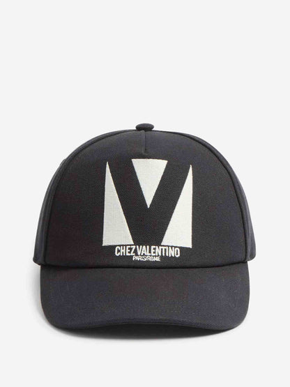 Outlet online Valentino Garavani Hombre Gorra Algodón Bordado color Negro sku 695-001704 02 - Foto 1