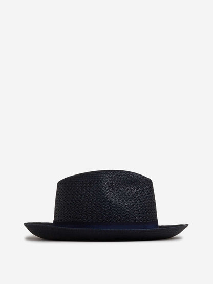 Outlet online Borsalino Hombre Sombrero Federico Panama Fantasia color Azul Marino sku 695-001789 02 - Foto 1