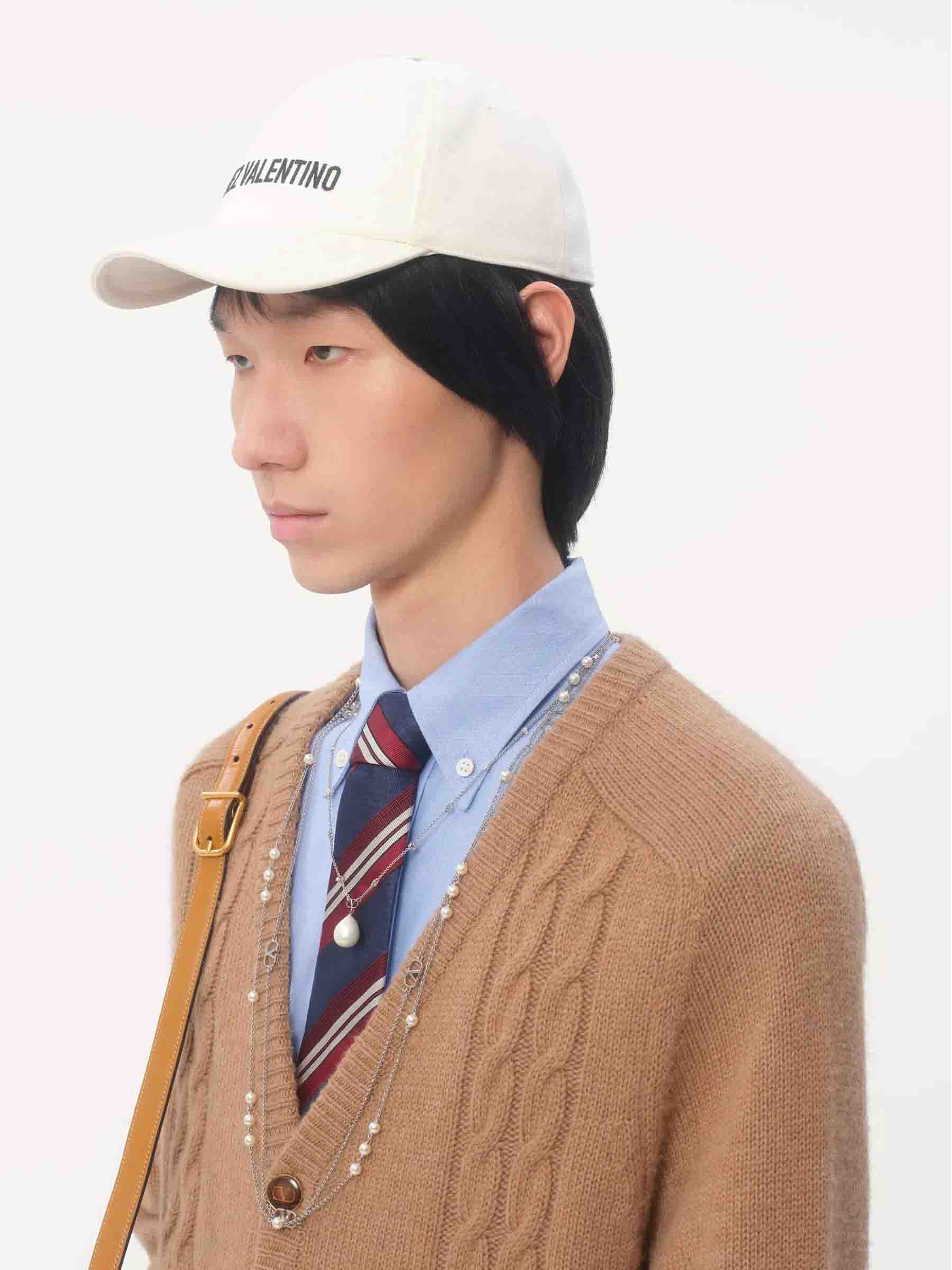 Outlet online Valentino Garavani Hombre Gorra Béisbol Algodón color Blanco sku 695-001813 02 - Foto 2