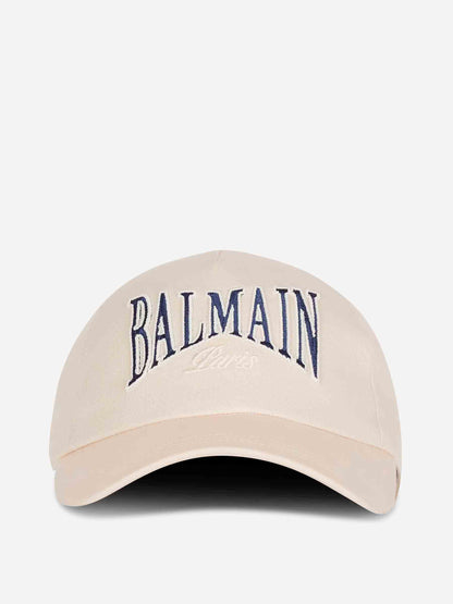 Outlet online Balmain Hombre Gorra College Algodón color Marfil sku 695-001830 01 - Foto 2
