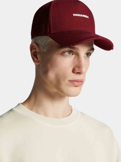 Outlet online Dsquared2 Hombre Gorra Baseball color Burdeos sku 695-001837 02 - Foto 2