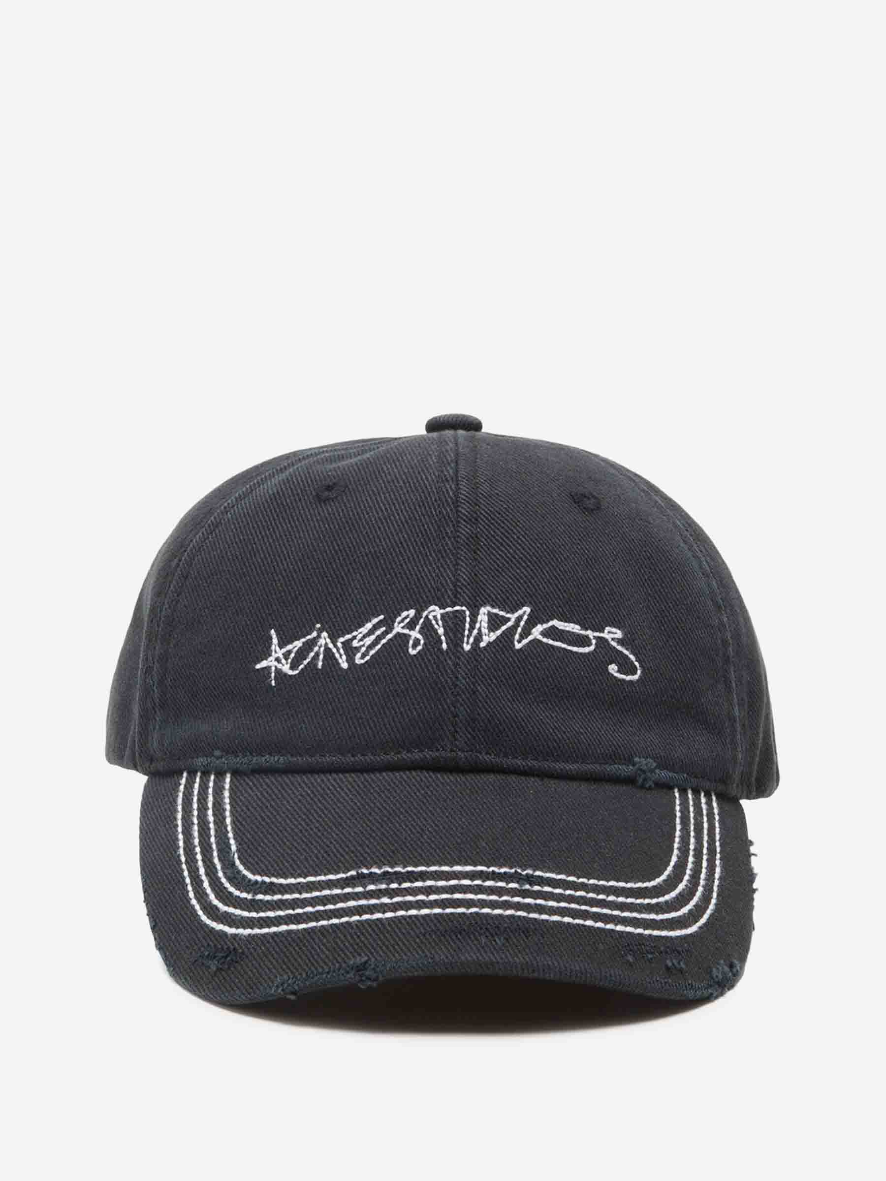 Outlet online Acne Studios Hombre Gorra Logo Algodón color Negro sku 695-001881 01 - Foto 1