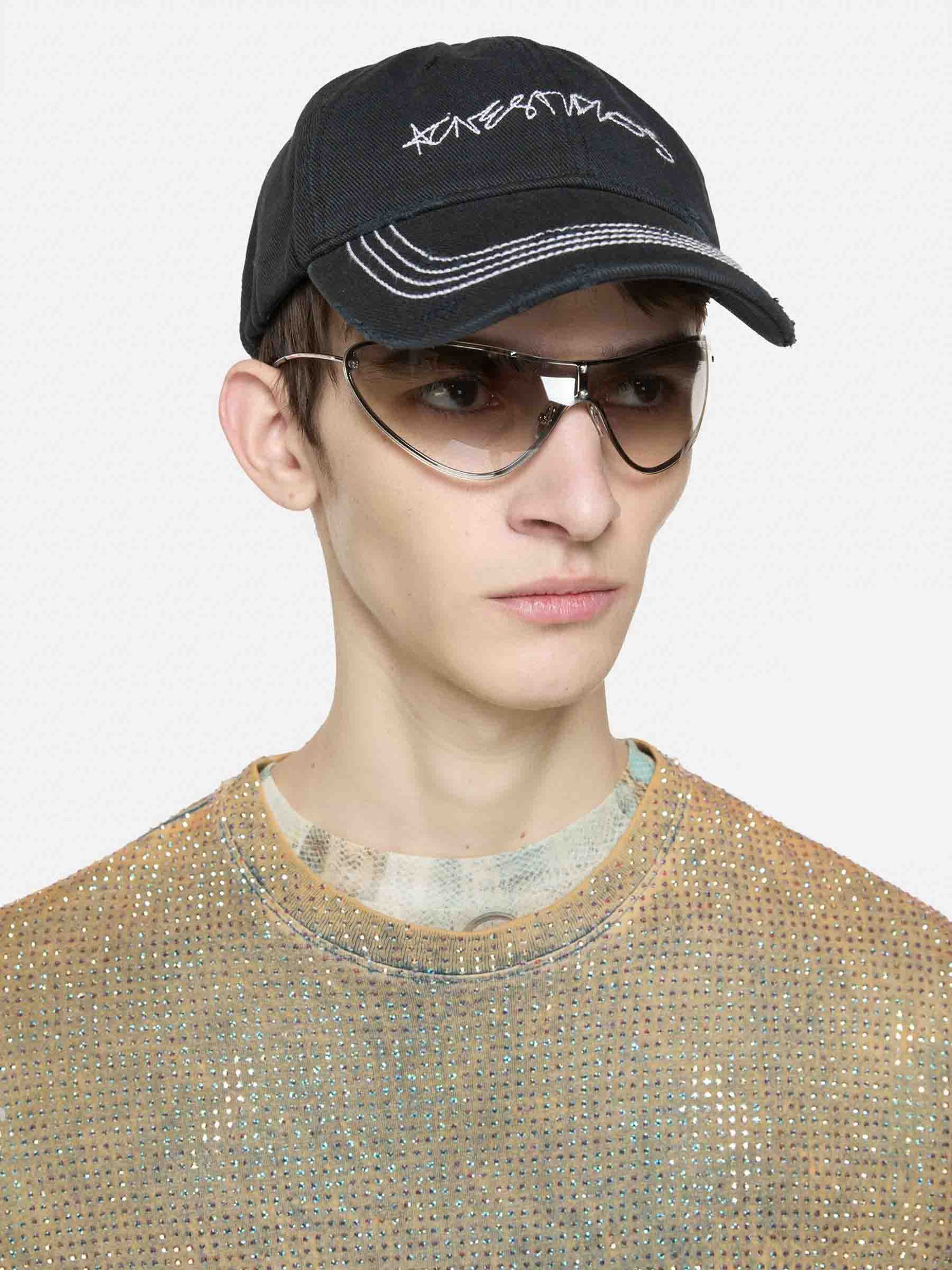 Outlet online Acne Studios Hombre Gorra Logo Algodón color Negro sku 695-001881 01 - Foto 3