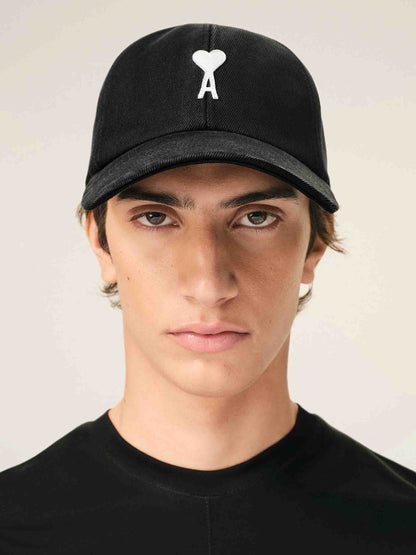 Outlet online Ami Paris Hombre Gorra Patch color Negro sku 695-001973 01 - Foto 3