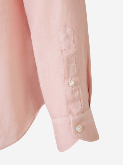 Outlet online Vincenzo di Ruggiero Hombre Camisa Lisa Lino color Rosa Empolvado sku 531-006149 01 - Foto 4