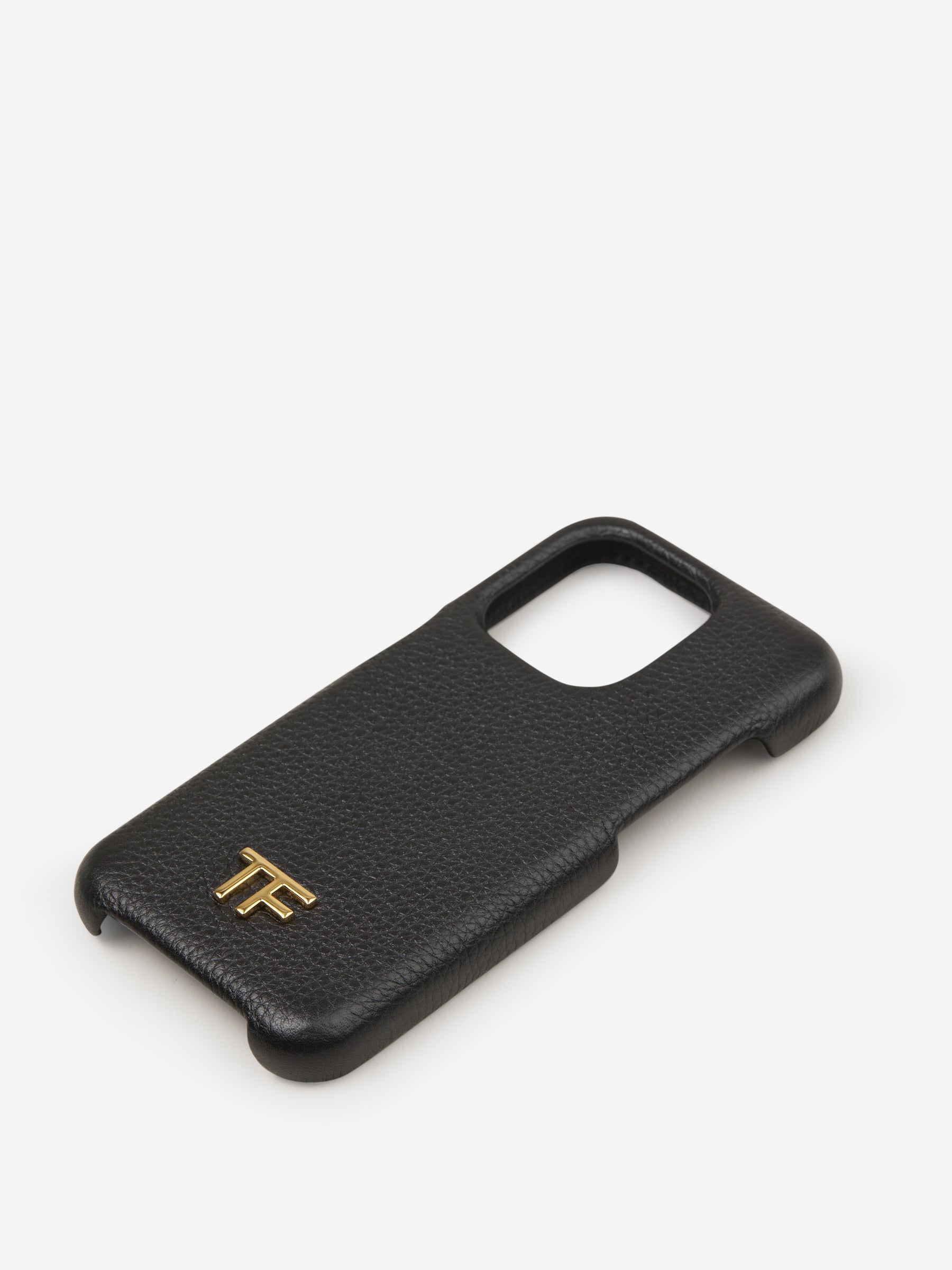 TOM FORD IPHONE CASE アイフォン ケース 黒 ロゴ ゴールド