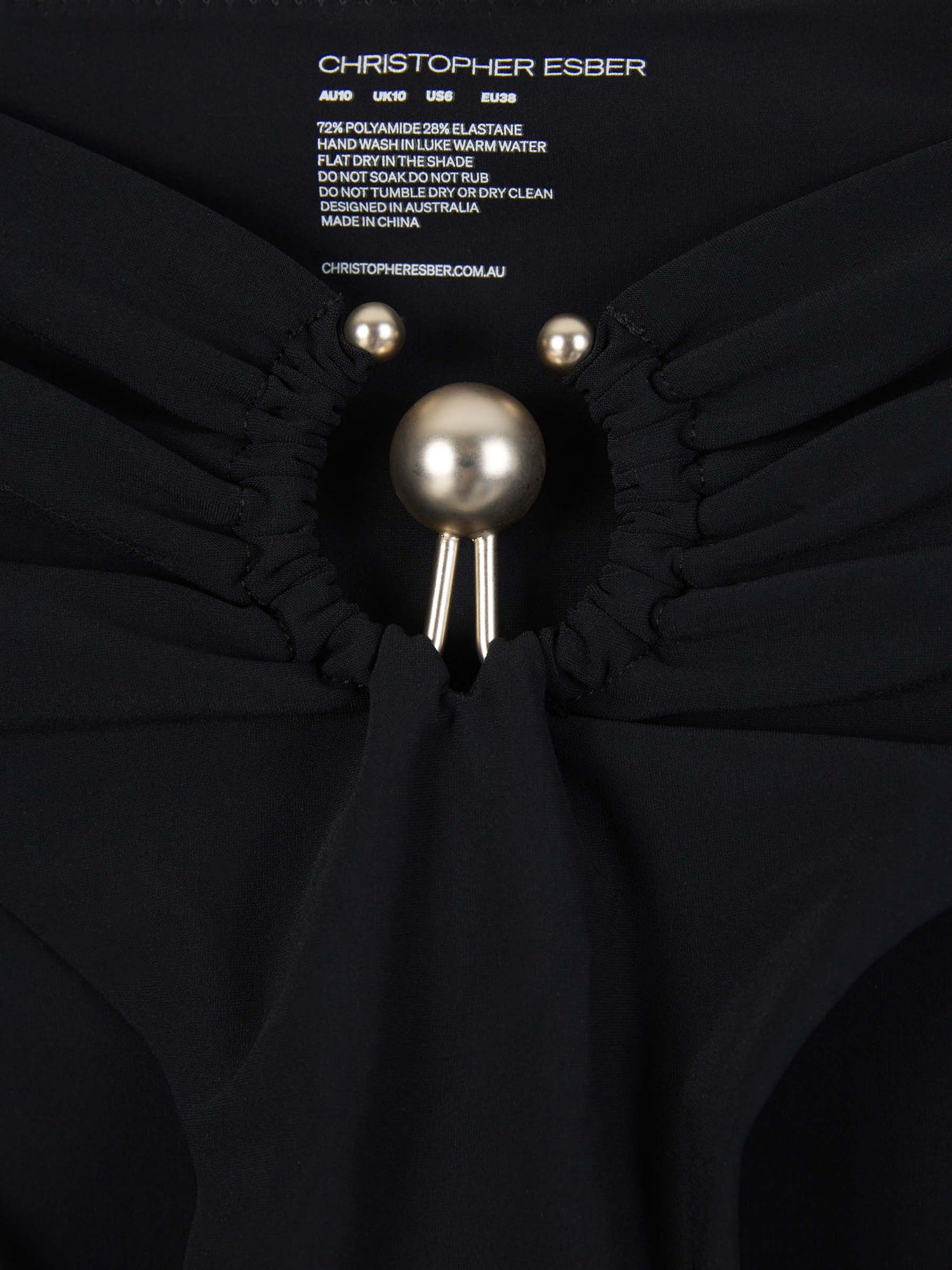 Outlet online Christopher Esber Mujer Braguita Bikini Orbit color Negro sku 781-000549 01 - Foto 4