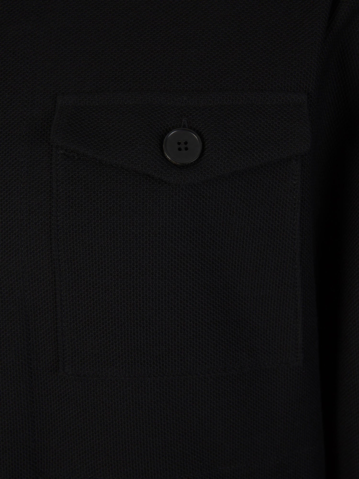 Outlet online Harris Wharf Hombre Sobrecamisa Algodón Bolsillos color Negro sku 512-002160 02 - Foto 4