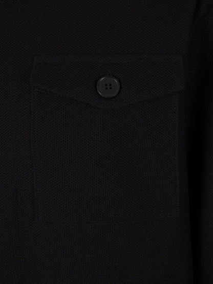 Outlet online Harris Wharf Hombre Sobrecamisa Algodón Bolsillos color Negro sku 512-002160 02 - Foto 4