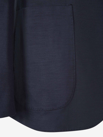 Outlet online Boglioli Hombre Americana Punto Lana color Azul Marino sku 302-003448 02 - Foto 4